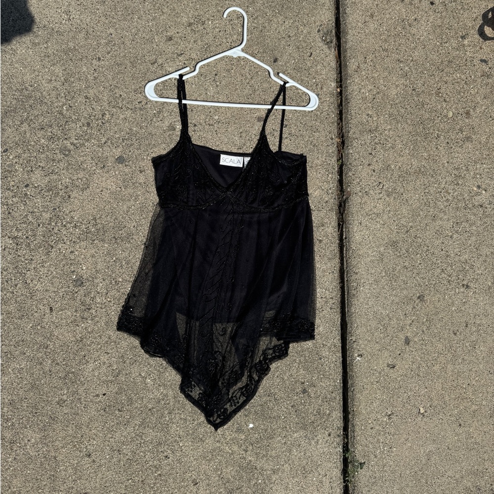 Scala Beaded Top